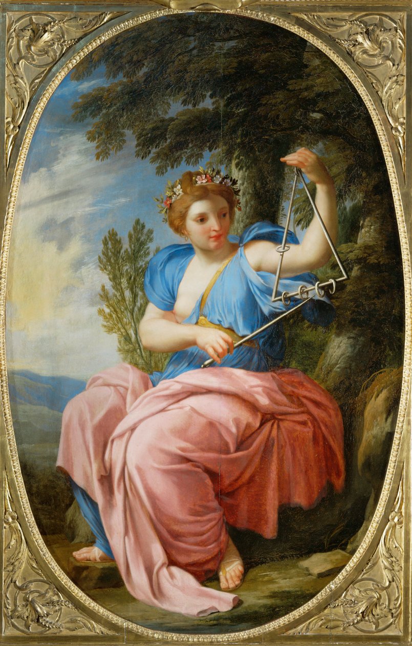 缪斯女神特普西科尔（Terpsichore），出自巴黎卢浮宫缪斯之室... 作者 Le Sueur的Eustache（工作室）