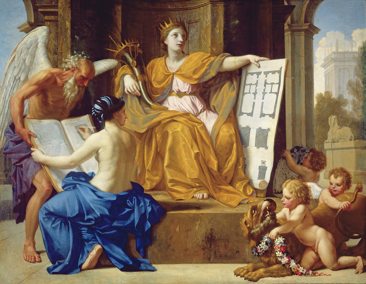 一个宏伟的寓言，c.1654 作者 Eustache Le Sueur
