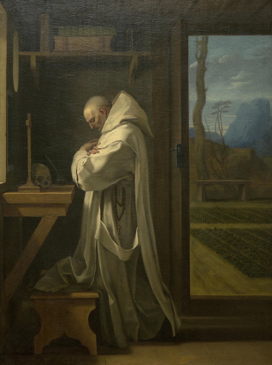 德语: 祈祷中的圣布鲁诺 祈祷中的圣布鲁诺 作者 Eustache Le Sueur