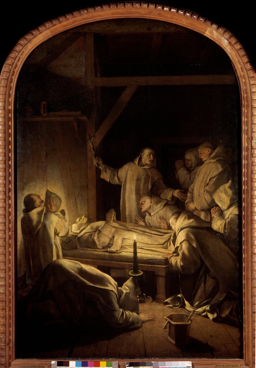 圣-布鲁诺的生活：圣-布鲁诺于1101年10月6日去世 作者 Eustache Le Sueur
