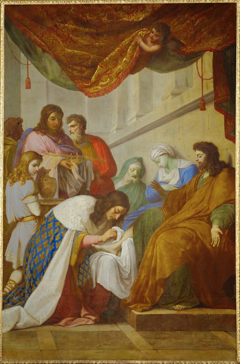 Saint Louis soignant les malades - Saint Louis ...（布面油画） 作者 Eustache Le Sueur
