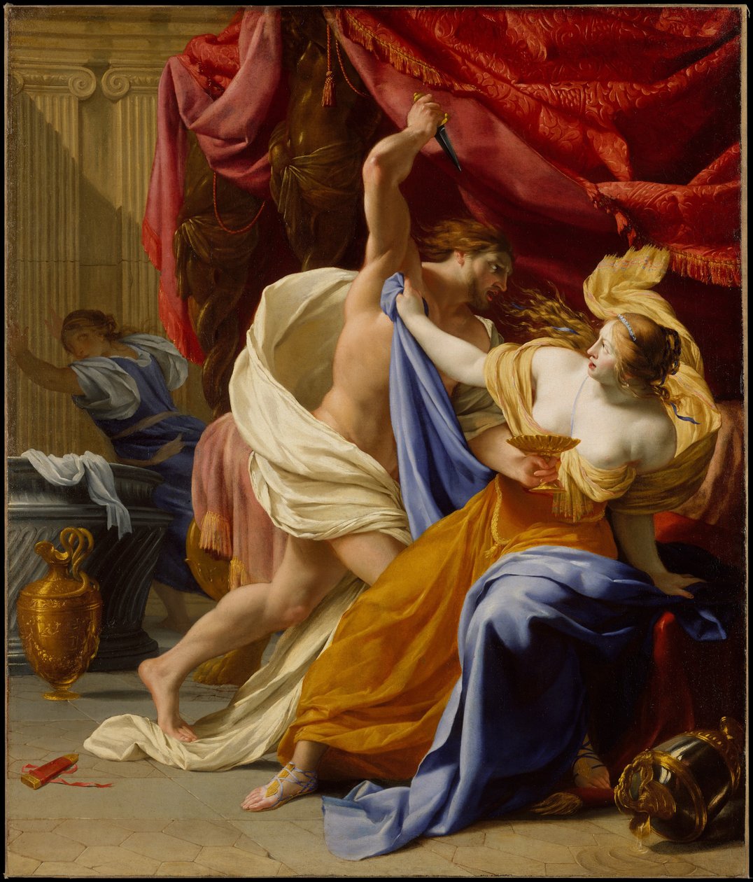 添马舰的强奸案，约1640年（布面油画） 作者 Eustache Le Sueur
