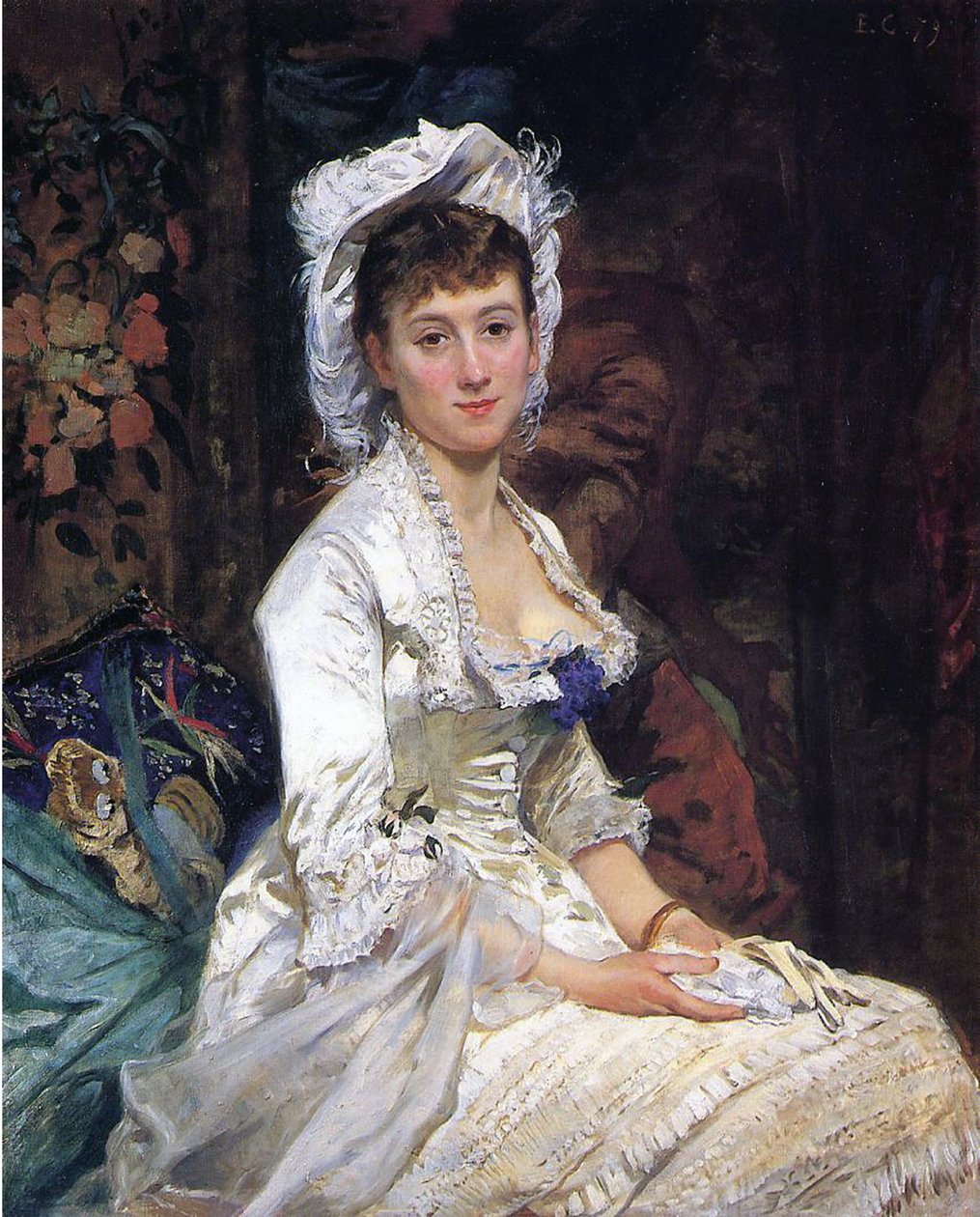白衣女人，1879年 作者 伊娃·冈萨雷斯（EvaGonzalès）