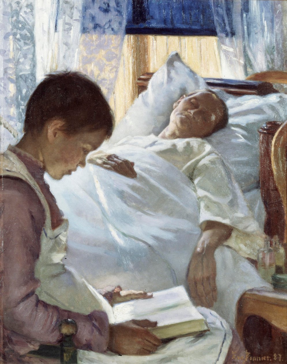 蓝色的反思，1887年 作者 伊娃·邦尼尔（Eva Bonnier）