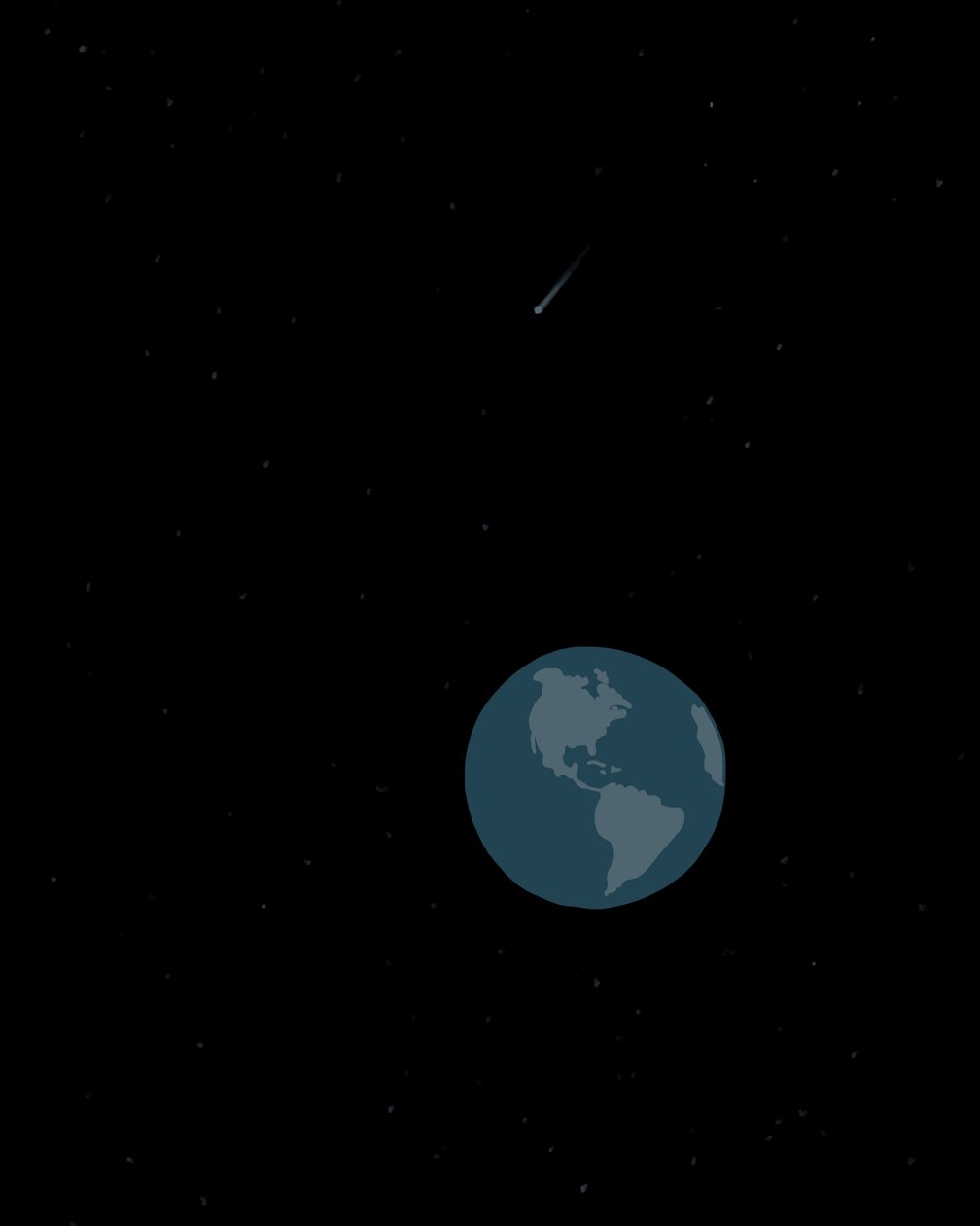 从太空看地球（数字艺术） 作者 埃文·斯克拉