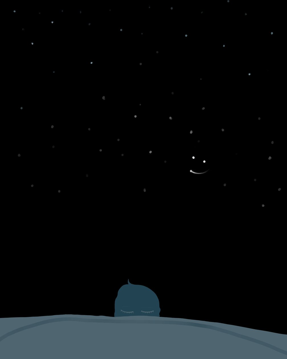 星空下的睡眠（数字艺术） 作者 埃文·斯克拉