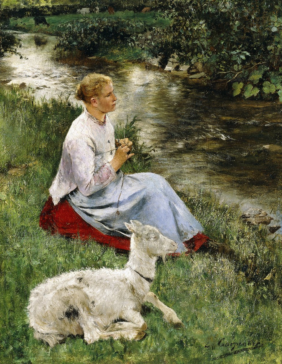 年轻的牧羊女 作者 Evariste Carpentier
