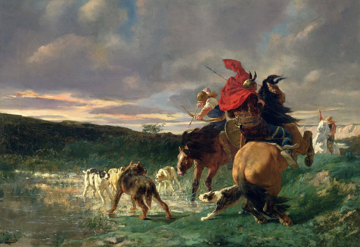 Merovingians攻击野狗 作者 Evariste Vital Luminais