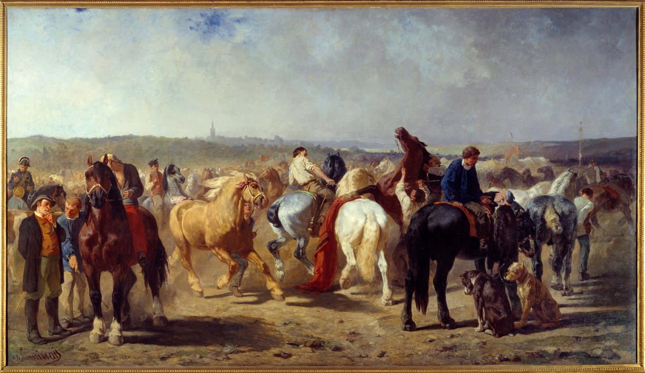 Evariste Luminais (1822-1896) 1861 年南特艺术博物馆的马展 作者 Evariste Vital Luminais