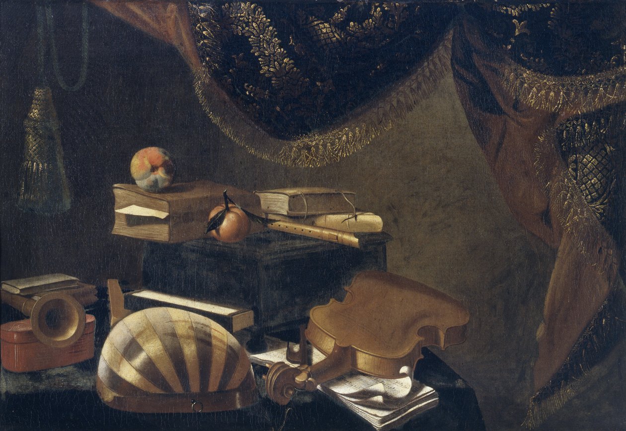 Still life with musical instruments 作者 埃斯里斯托（Evaristo）
