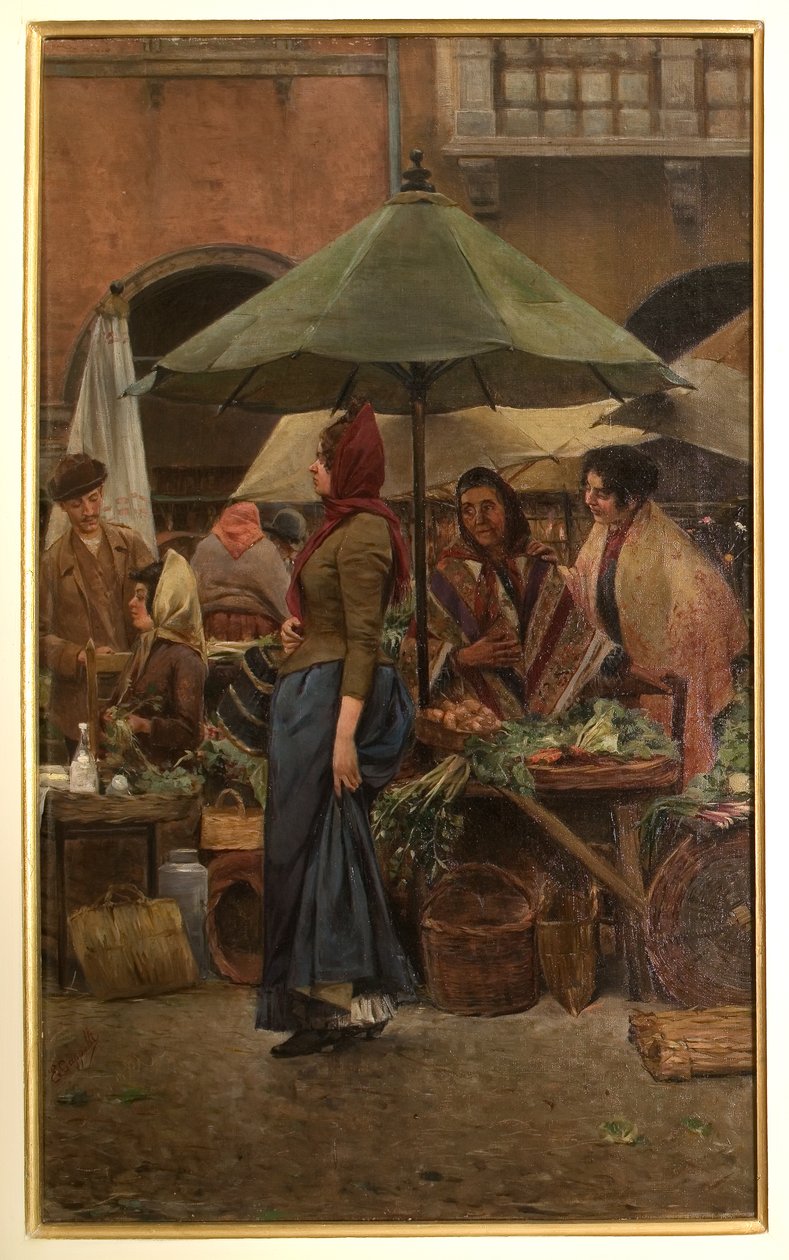 厄布广场 1892 （布面油画） 作者 Evaristo Cappelli