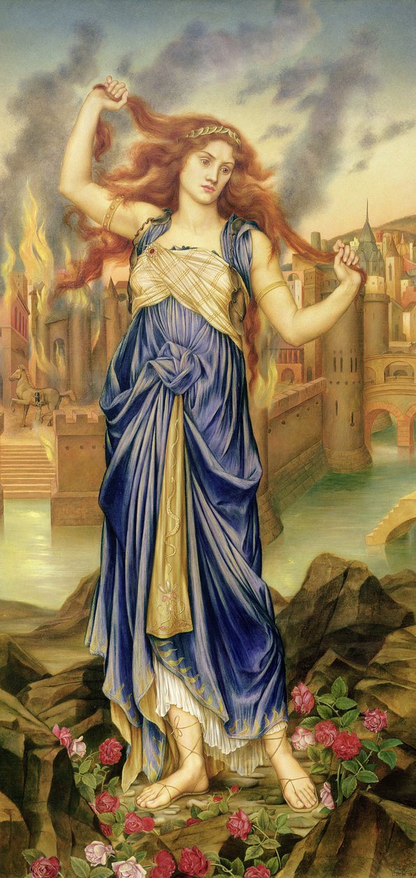卡桑德拉，1898年 作者 伊夫林·德·摩根（Evelyn De Morgan）