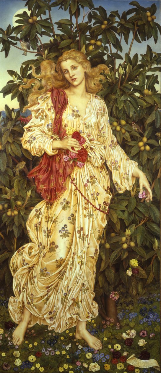 弗洛拉，1894年 作者 伊夫林·德·摩根（Evelyn De Morgan）