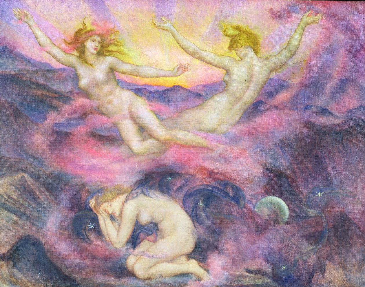夜晚和黎明 作者 伊夫林·德·摩根（Evelyn De Morgan）
