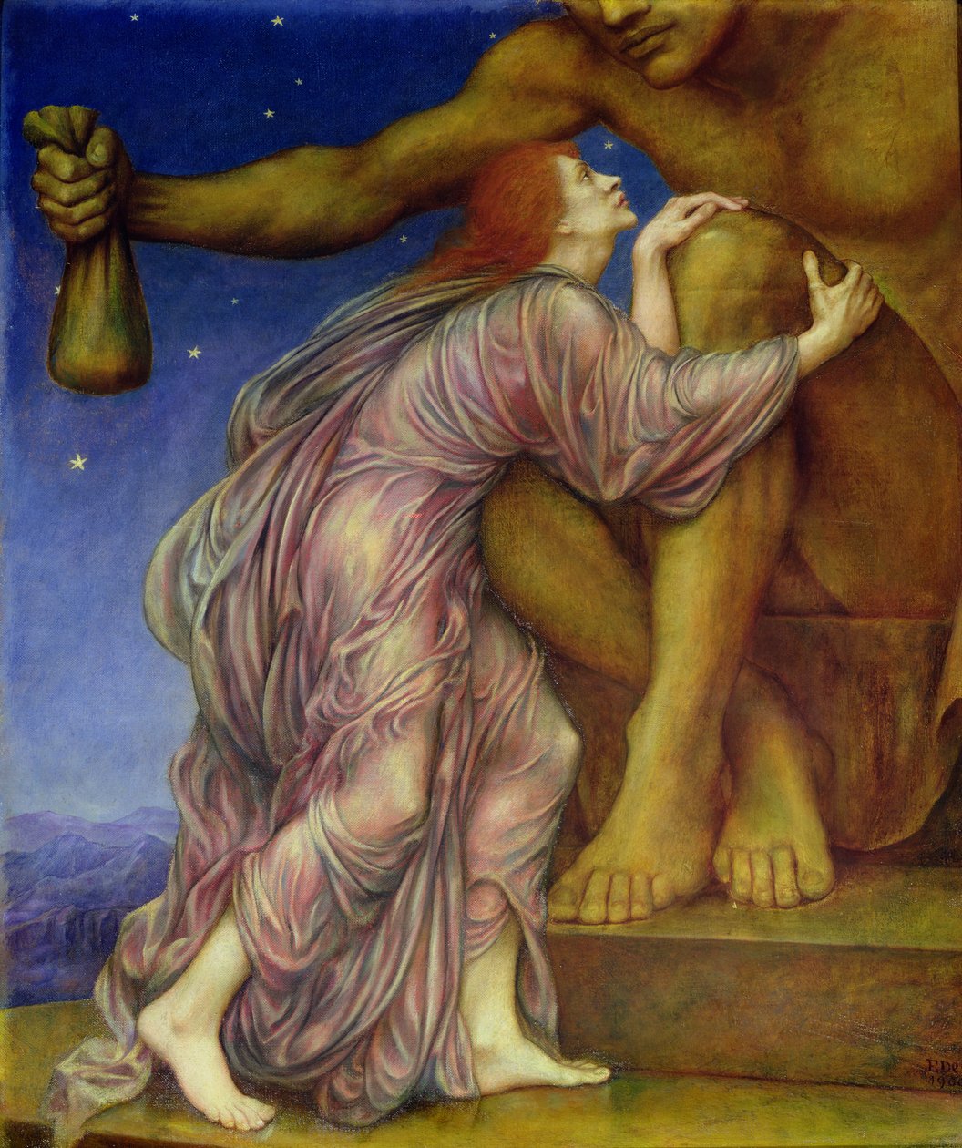 1909年的Mammon崇拜 作者 伊夫林·德·摩根（Evelyn De Morgan）