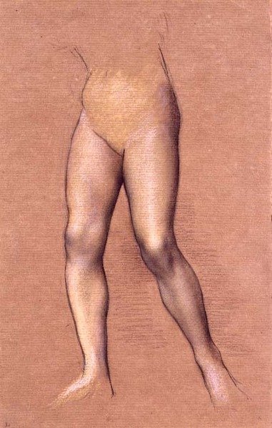人物研究（纸上粉笔画） 作者 伊夫林·德·摩根（Evelyn De Morgan）