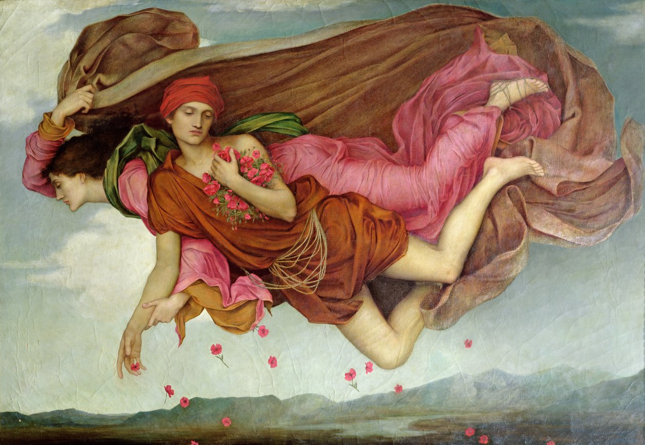 夜与睡，1878年 作者 伊夫林·德·摩根（Evelyn De Morgan）