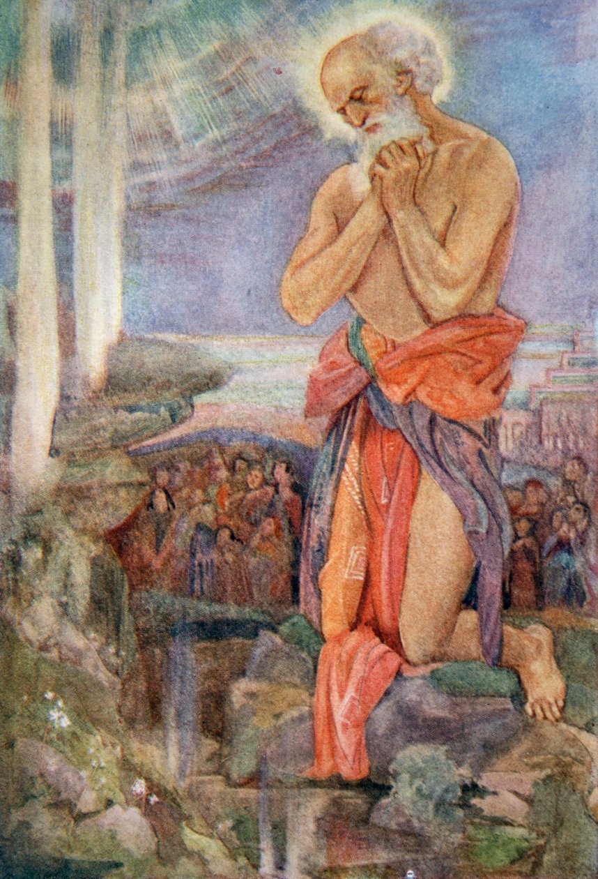 以利亚战胜巴力的祭司》，1916年。   作者 伊芙琳·保罗