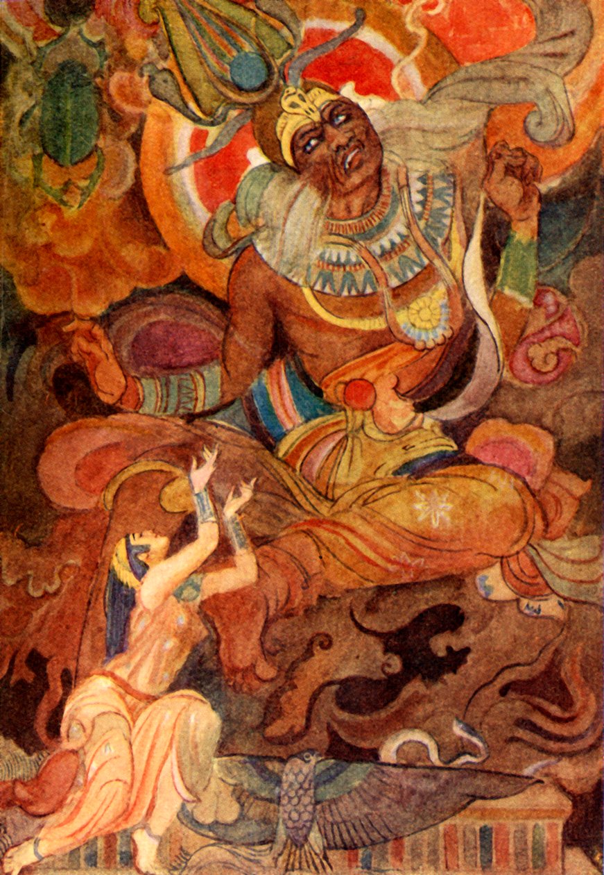 伊希斯召唤拉来告诉他的名字》，1915年。 作者 伊芙琳·保罗