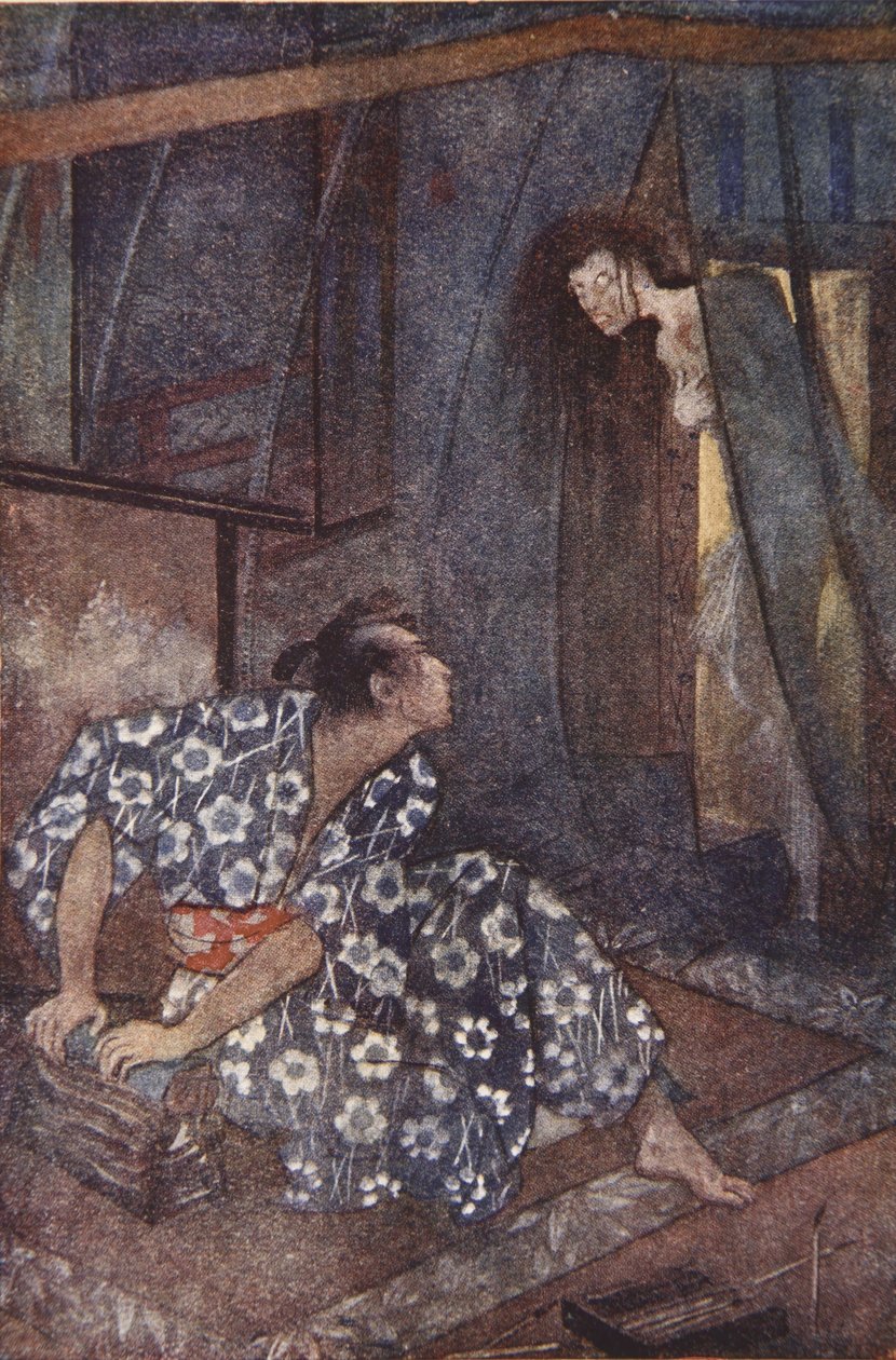 Kimi 找到了平静，插图来自 F Hadland Davis 的《日本神话与传说》 作者 伊芙琳·保罗