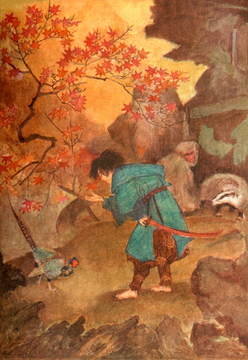 桃太郎和野鸡》，1912年。 作者 伊芙琳·保罗