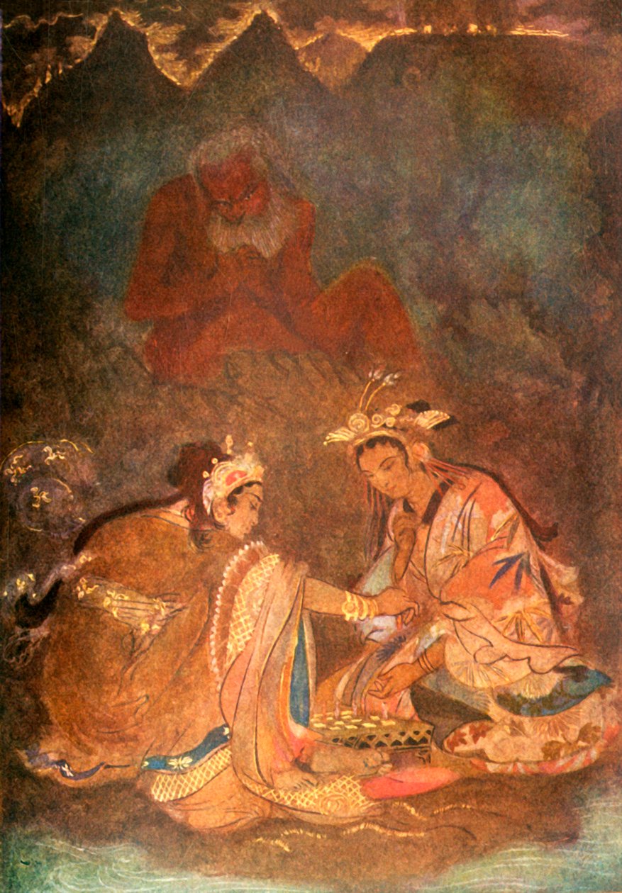 富士山上的维苏》，1912年。 作者 伊芙琳·保罗
