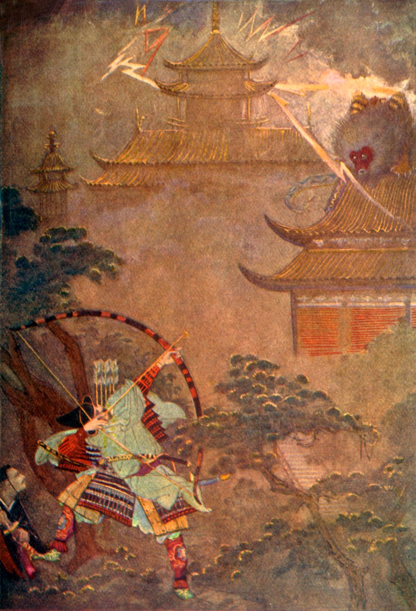 Yorimasa slays the Vampire》，1912年。 作者 伊芙琳·保罗