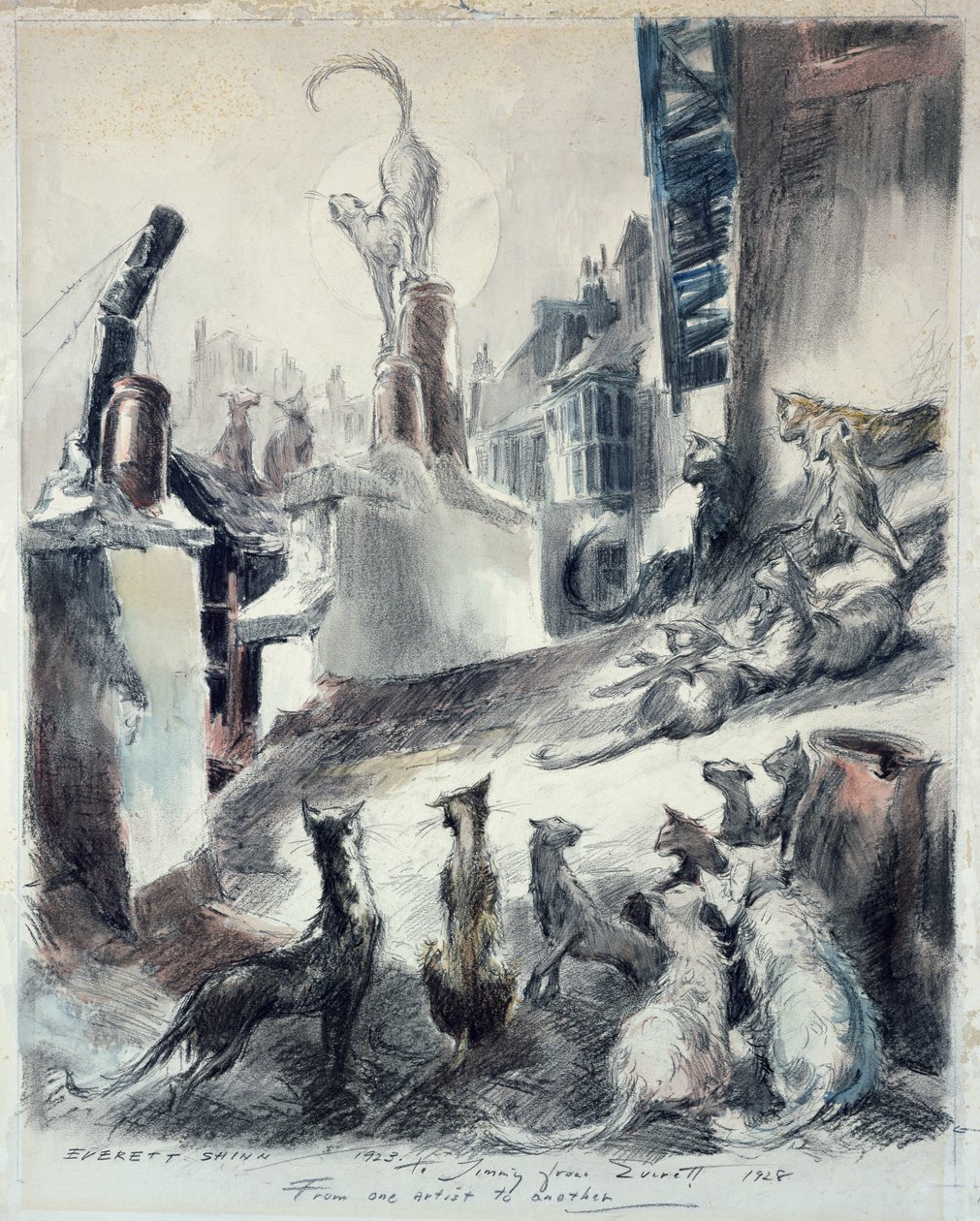 小巷猫 作者 Everett Shinn