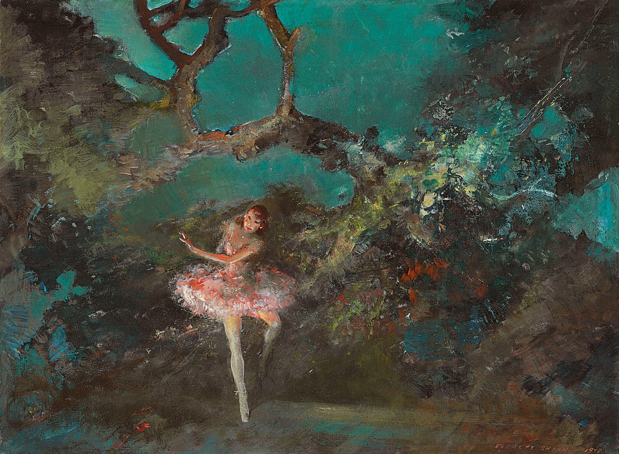 舞台上的芭蕾女孩 作者 Everett Shinn