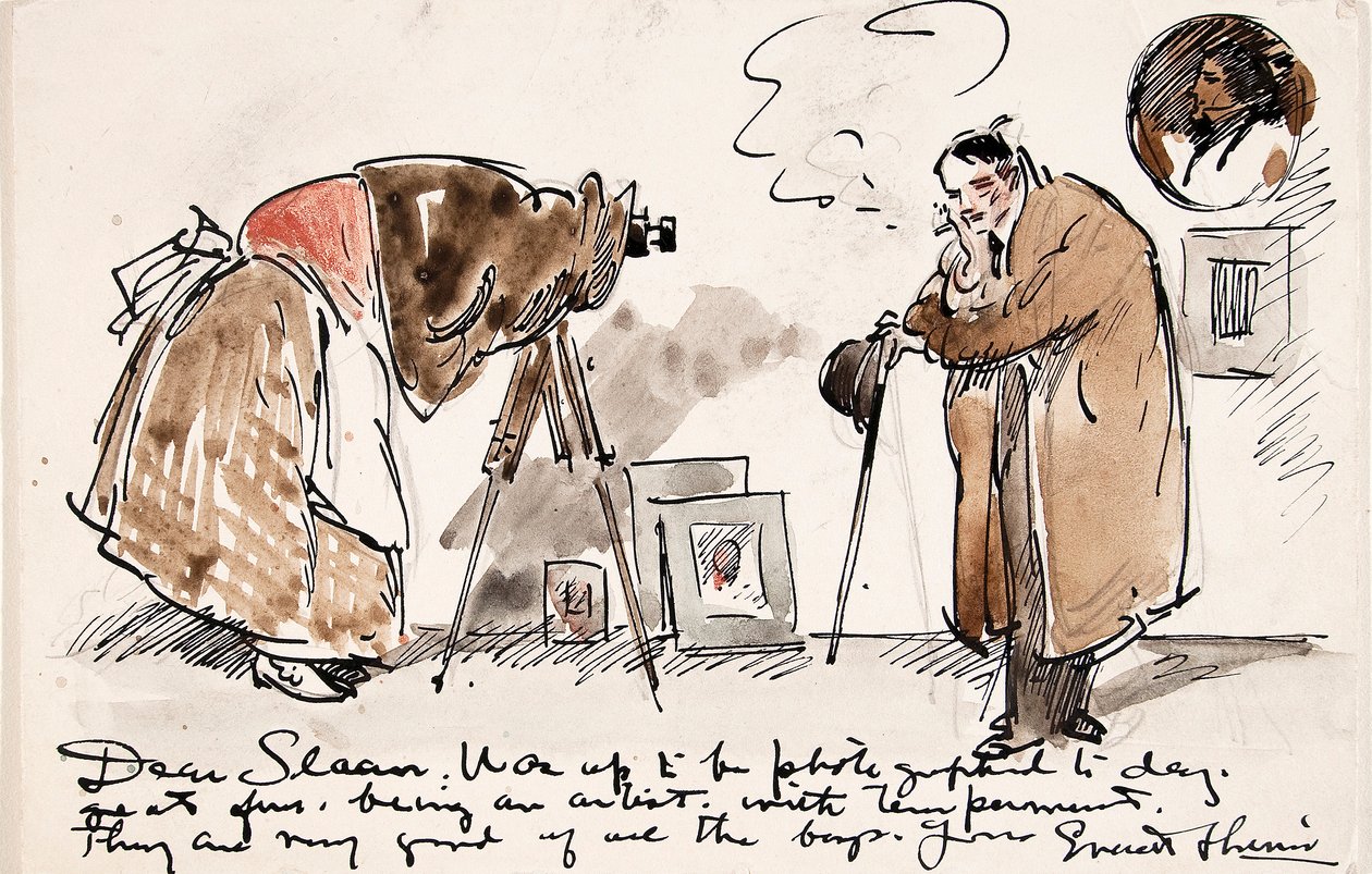 格特鲁德-卡斯比尔（1852-1934 年）为辛恩拍摄的漫画作品 作者 Everett Shinn