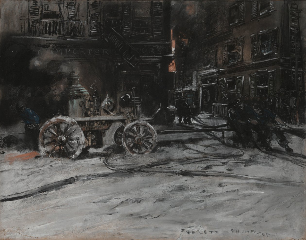 火灾现场 作者 Everett Shinn