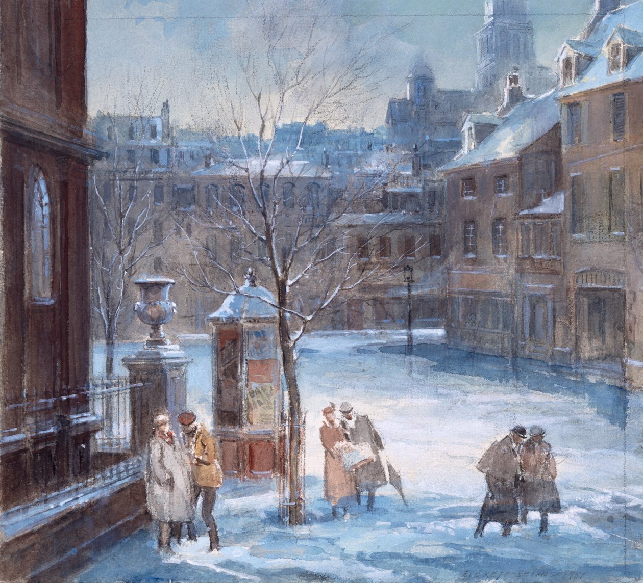 巴黎街景 作者 Everett Shinn