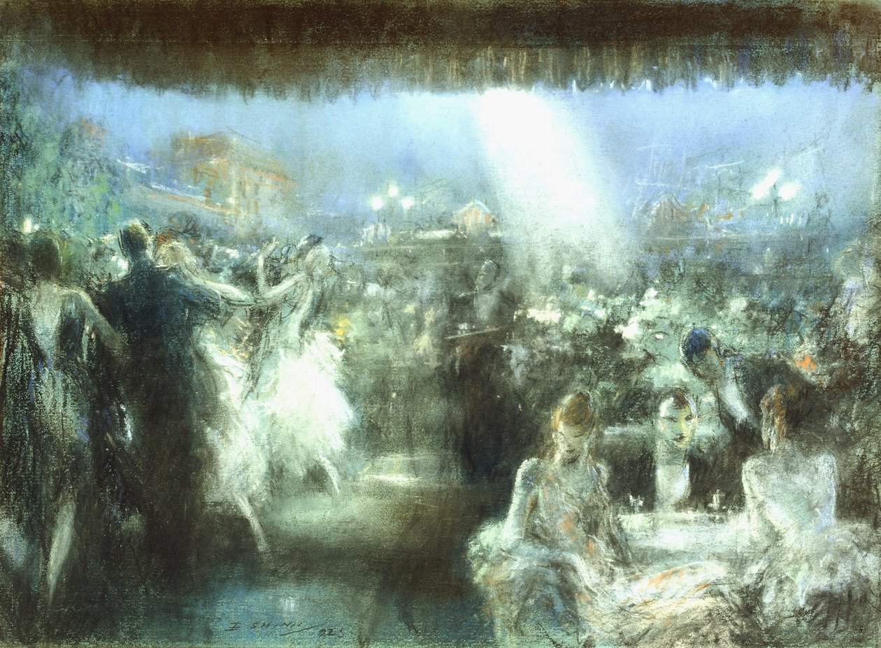 屋顶咖啡厅 作者 Everett Shinn
