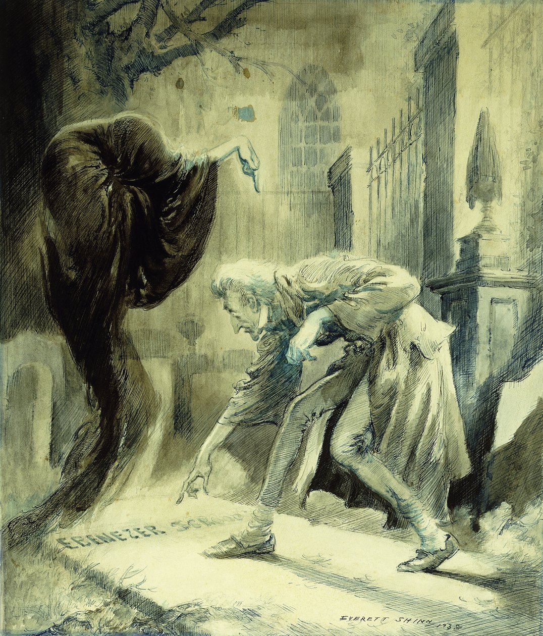 圣诞鬼魂：史古治 作者 Everett Shinn