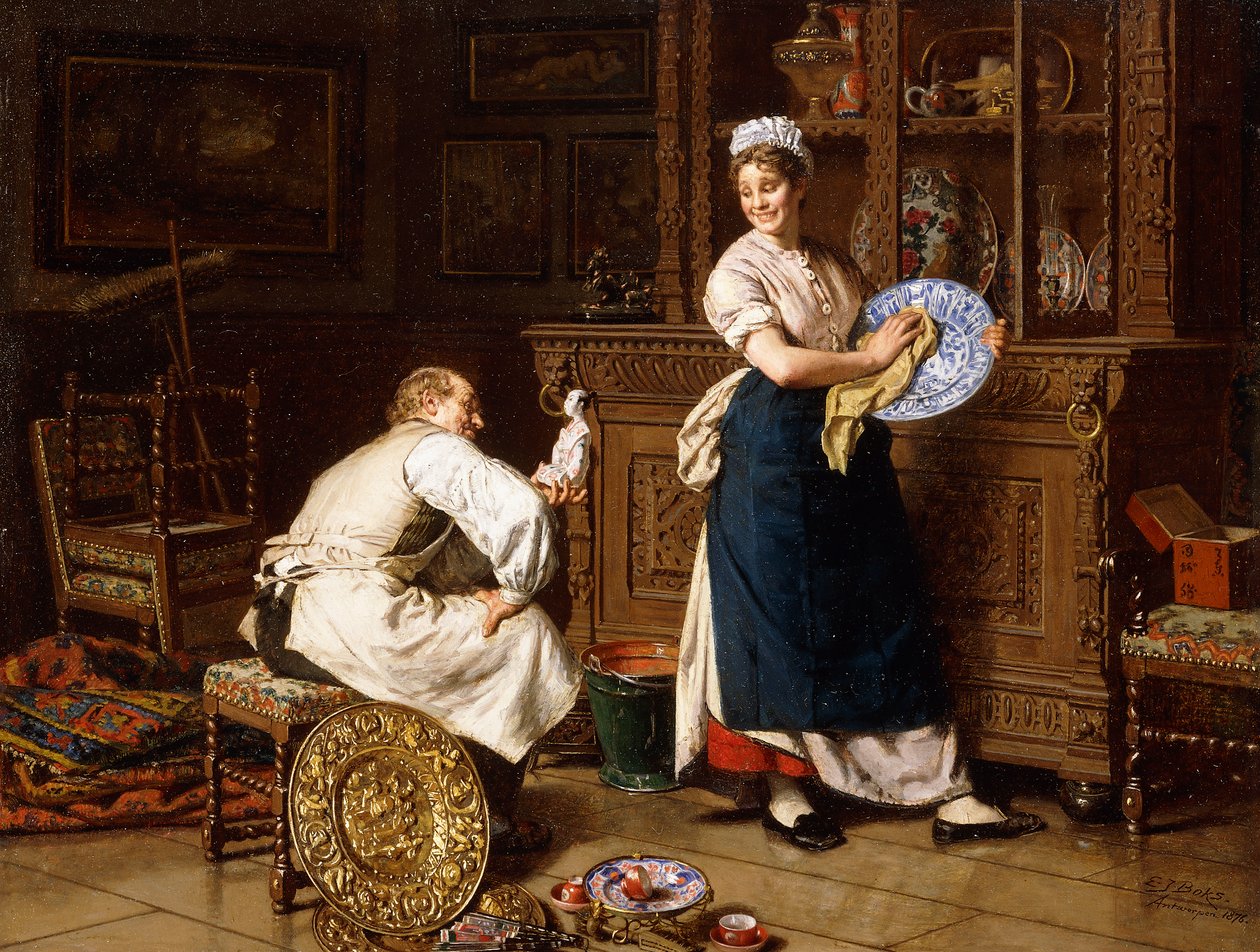 春季大扫除，1876年 作者 埃文·扬·博克斯（Evert Jan Boks）