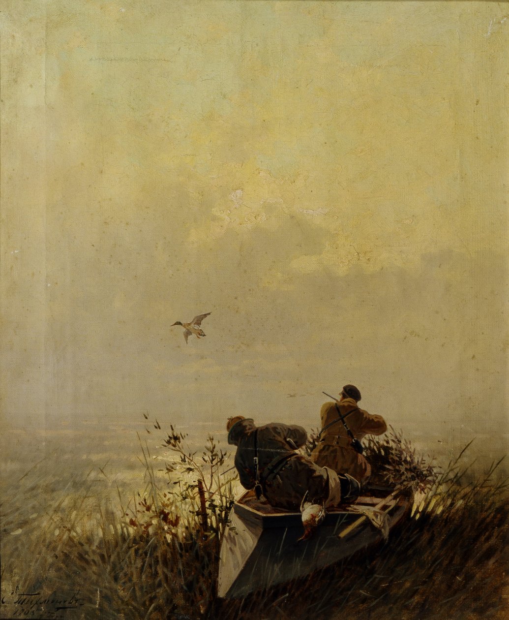 猎鸭, 1905 作者 叶甫根尼·亚历山德罗维奇·季奇梅涅夫