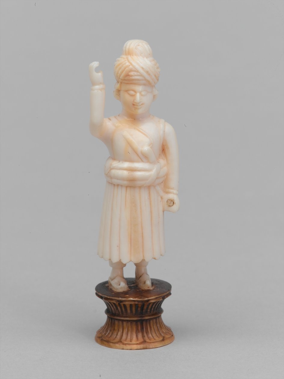 黑色棋子，棋子，印度，约1820年 作者 埃弗雷蒙德·贝拉德（Evremond de Berard）