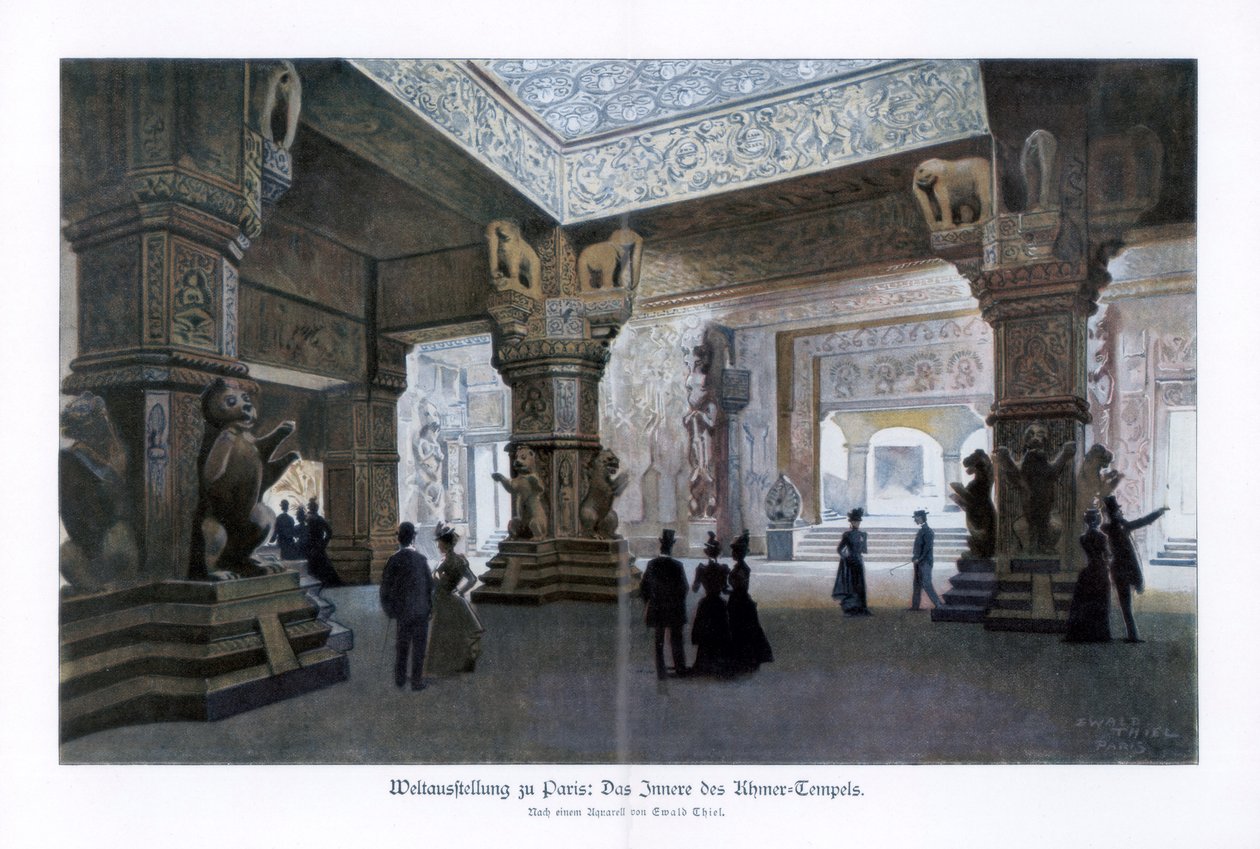高棉寺，巴黎世界博览会，1889年，1900年。 作者 埃瓦尔德·泰尔