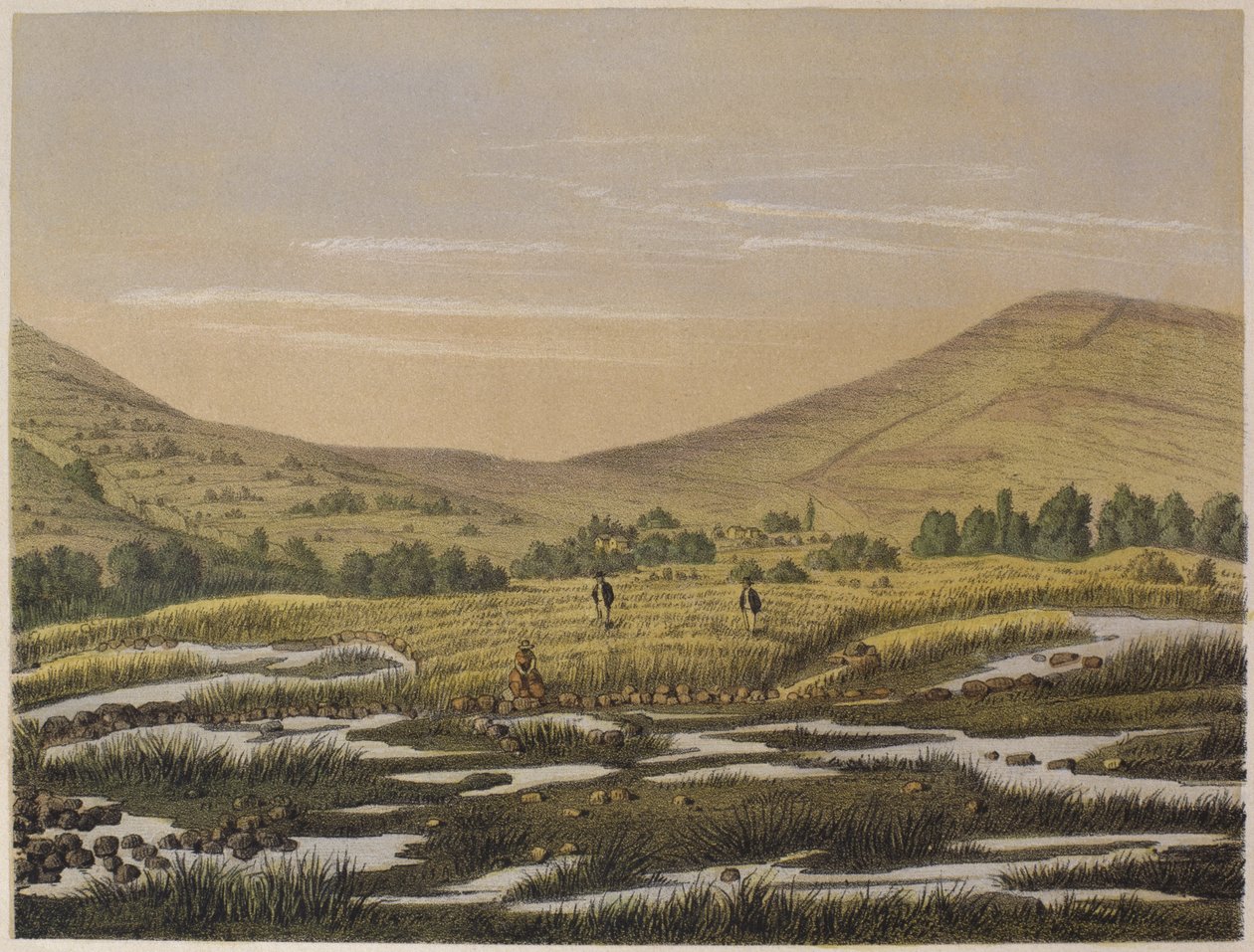 Cajamarca的热水，来自&39;Geografia del Peru&39;的插图由Mariano，Felipe Paz Soldan（1821-86）1863 作者 德拉曼（F. Delamare）