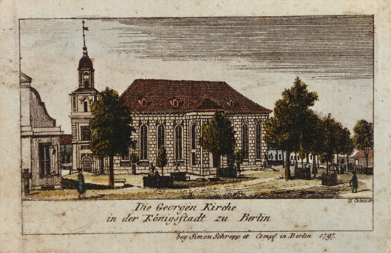 1797年在柏林Konigsstadt的圣乔治教堂 作者 法劳
