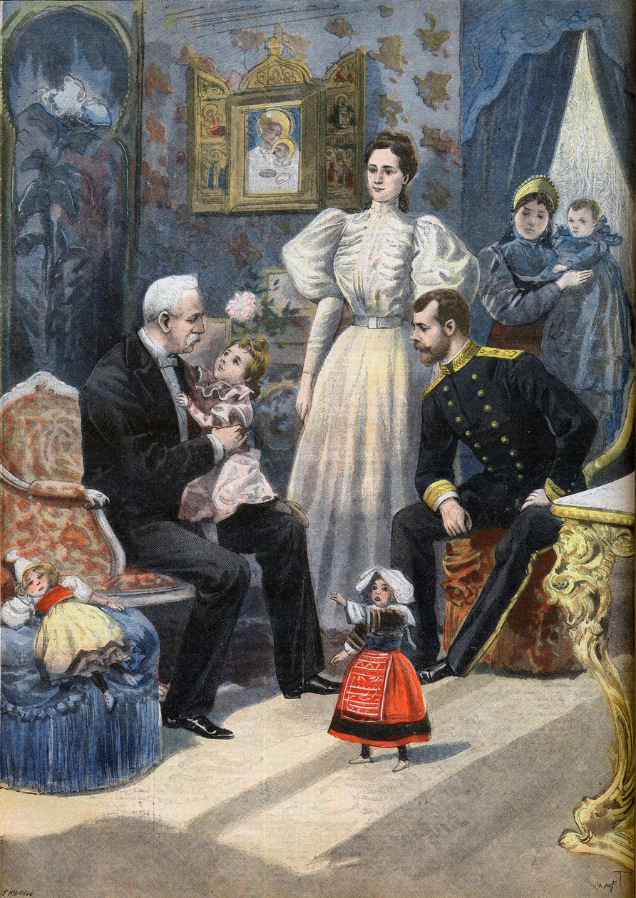 英国总统费利克斯-福尔访问俄罗斯 作者 FL 和托法尼·奥斯瓦尔多 (1849-1915) 莫勒