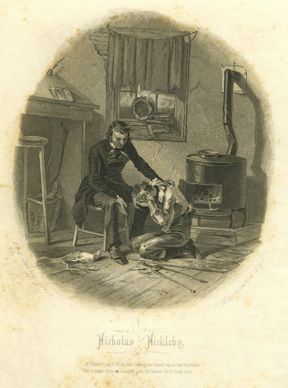 Nicholas Nickleby：尼古拉斯和斯迈克，1867年 作者 FOC和McRae，C。John Darley