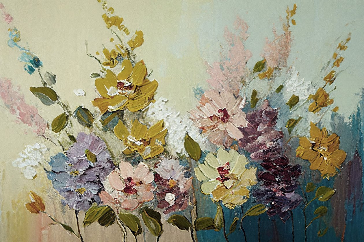 抽象描绘的复古玫瑰，壁画打印，卧室装饰 作者 法赫塔利·阿卜杜勒拉希姆