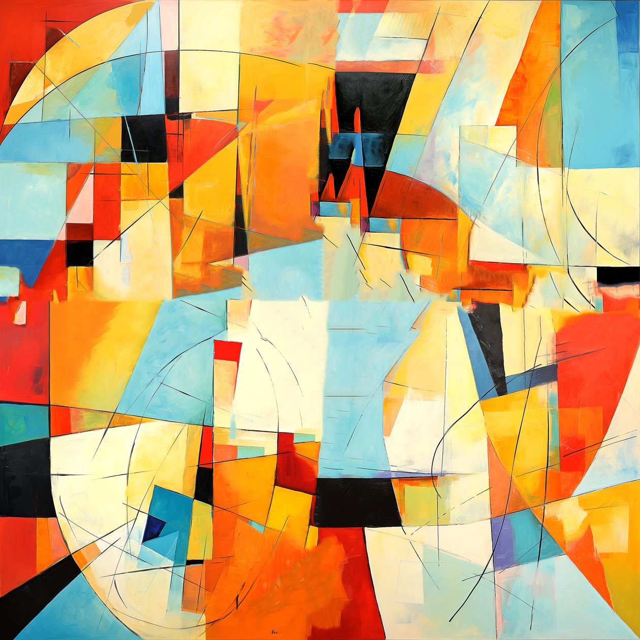 Barnett newman style, abstract expressionism artwork, wall Art print  作者 法赫塔利·阿卜杜勒拉希姆