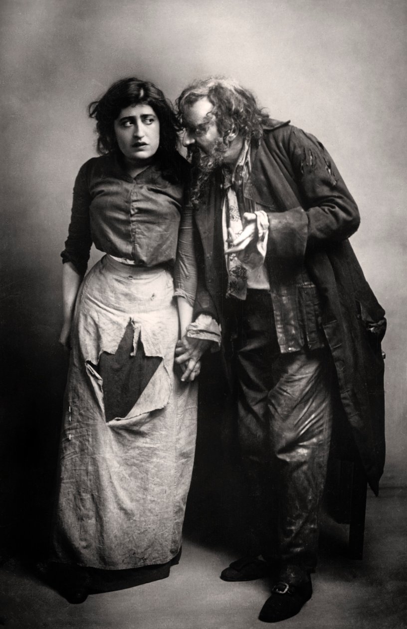 Constance Collier 1878-1955和Herbert Beerbohm Tree 1853-1917，英国演员，1906年。 作者 伯福德（FW Burford）