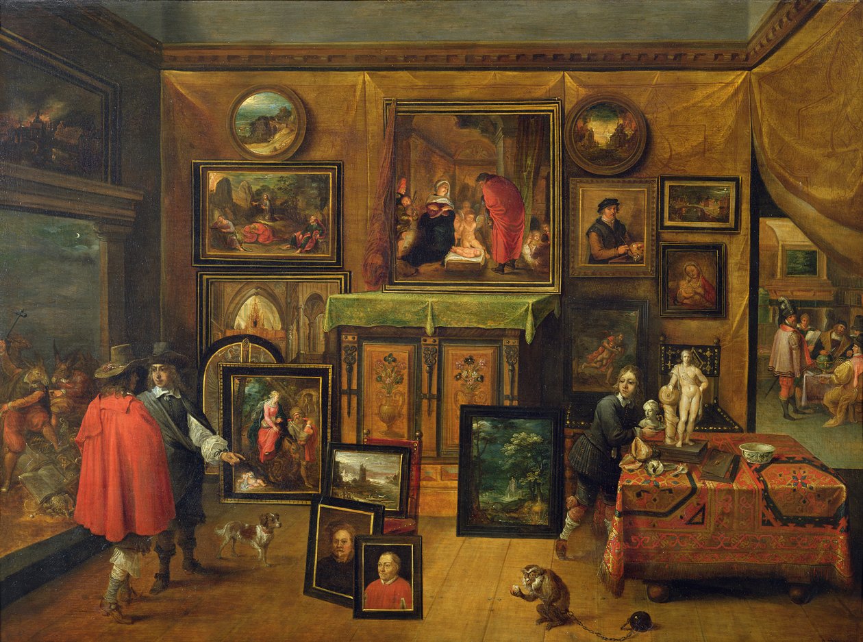 Pieter Stevens画廊，c.1640-48（小组） 作者 F.和Teniers Francken