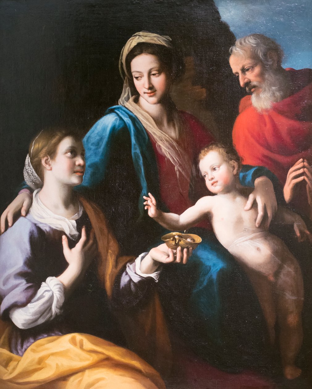 圣母与圣婴、圣约瑟夫和圣露西亚 作者 法布里佐·桑塔菲德（Fabrizio Santafede）