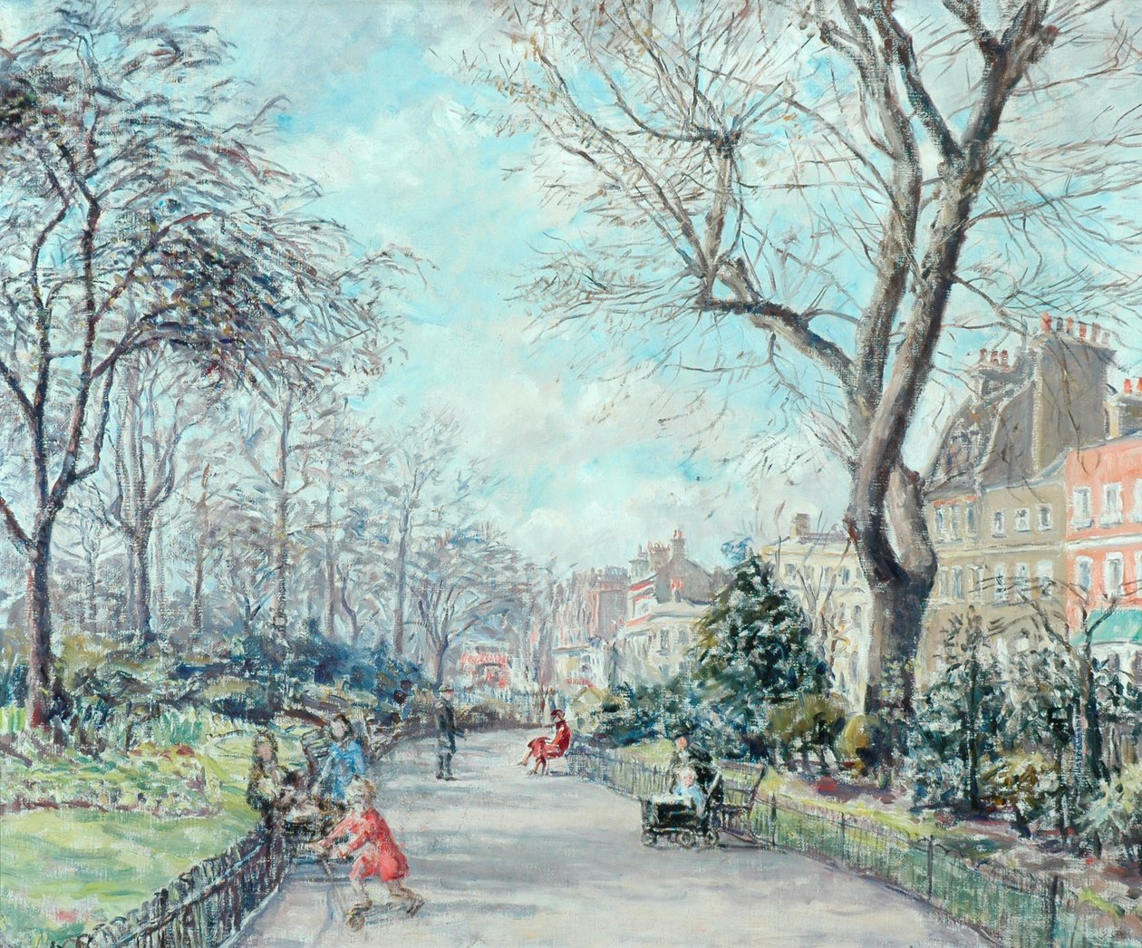 Cheyne Walk Gardens，c.1938 作者 菲莉·哈玛（Fairlie Harmar）