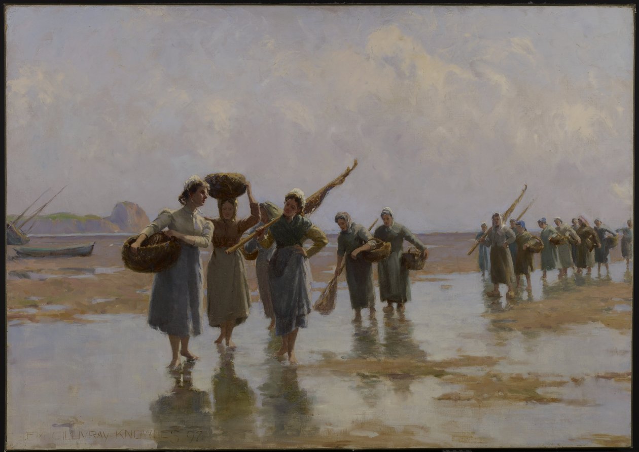 海滩上的女人，1897年 作者 法夸尔·麦吉利夫雷·诺尔斯