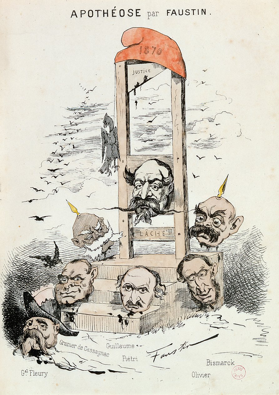 拿破仑三世的漫画（1808-73）Otto von Bismarck（1815-98）和Kaiser Wilhelm I（1797-1888） 作者 福斯汀